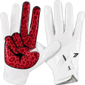 Sticky Palm American Football Gloves Receiver High Quality <b>Padded</b> Football Gloves Lineman Manufacturer Custom Design And Logo - Product Image 1