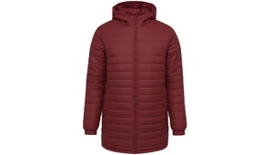 Men's Winter Hooded <b>Quilted</b> Jacket Long Polyester Design OEM Service - Product Image 6