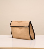 Classeur élégant en feutre de jute marron A4, organisateur de dossiers, mallette à la mode écologique, sac de documents pour le papier et les produits de classement