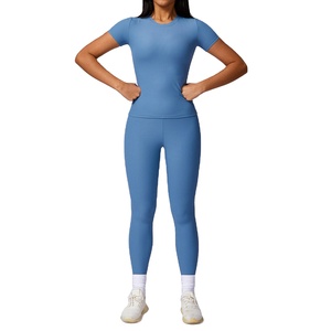New Breathable Drawstring Active Wear Yoga Workout 2-Piece Set <b>for</b> Women & <b>Men</b>-High Waist Gym Fitness Sports <b>Bra</b> - Product Image 1