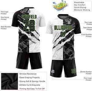 Fútbol personalizado Jersey nombre Número deportes equipo entrenamiento uniforme personalizado fútbol Jerseys para hombres mujeres niños - Product Image 3