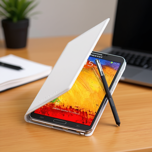 Funda de Cuero Blanca Clásica Samsung para Galaxy Note 3 EF-WN900BW, Estuche y Bolsa para Lápiz Elegante, Nuevo Lanzamiento - Product Image 3