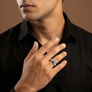 <b>Silver</b> Prince Vintage Onyx <b>Ring</b> for Him-Bezel <b>Set</b> Fashion Jewelry Size 20 - Product Image 3