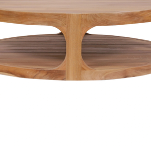 Table basse rectangulaire en teck de style moderne, table centrale en bois massif pour salon, style ferme - Product Image 6