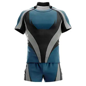 Uniforme de rugby pour adultes de qualité supérieure, personnalisable, classique, respirant, coupe ajustée, ensemble d'équipe, durable, extensible, léger, en polyester - Product Image 3