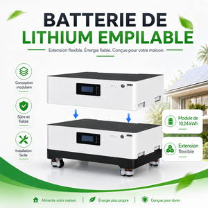 Batterie Lithium LiFePO4 48V Empilable Tout-en-un 8000+ Cycles BMS Intelligent pour Sauvegarde Domicile <span class=keywords><strong>et</strong></span> Support d'Installation Afrique - Product Image 2
