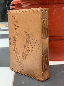 Nautical Unique Leather <b>Diary</b> with Leaf of Tree Embossed Pattern Use It As Personal Organizer & Daily Writing or <b>Travel</b> <b>Diary</b> - Product Image 4