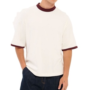 Plus Size Trendy Wholesale Custom Logo High Quality Plus Size Embroidered Logo Solid Color <b>Down</b> Shoulder Baggy Oversized - Product Image 4