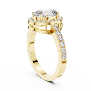 Harmonic Jewels Bague de fiançailles et de mariage en or 14K avec diamant de laboratoire taille ovale 1,50 carat E VS1 certifié IGI, design classique à griffes - Product Image 3