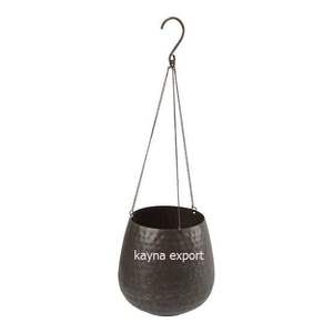 Jardinière suspendue en métal pour l'extérieur en gros pour la décoration de maison jardin balcon belle jardinière suspendue dorée et brillante - Product Image 2