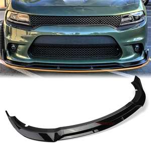 Divisor de Labios Delanteros Honghang, Negro Brillante, de Plástico, 4 Secciones, para Dodge Charger <span class=keywords><strong>SRT</strong></span> 2015-2021 - Product Image 3