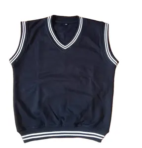 Grade Quality Hot Selling OEM Schuluniformen Benutzer definiertes Logo Unisex Ärmelloser Pullover mit V-Ausschnitt
