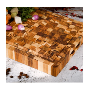TABLA DE CORTAR DE VERDURAS Y CARNE DE MADERA GRUESA ÚNICA PERSONALIZADA REJILLA PANTERN HERRAMIENTAS DE COCINA DE MADERA DE GRADO PREMIUM - Product Image 4
