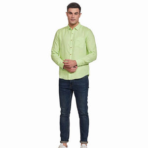 Camisas de vestir de sarga personalizadas para hombre, estilo callejero sin arrugas y sin hierro de manga larga para ropa formal de oficina - Product Image 1
