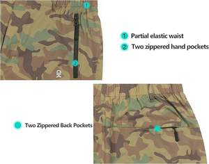 กางเกงขาสั้นสำหรับวิ่งของผู้ชายสี: สีกาแฟแห้งเร็วกางเกงขาสั้นออกกำลังกายเล่นกีฬายิมมีกระเป๋า - Product Image 5