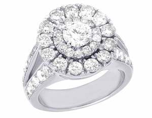 แหวนเพชรโมอิสทรงกลมสำหรับผู้หญิงทำจากเงิน S925ดีไซน์ดอกไม้ในวันครบรอบแต่งงานสุดหรูตามเทรนด์ - Product Image 3