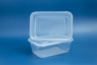 Boîte en plastique jetable en forme de rectangle avec couvercle pour nourriture Plastique PP personnalisé 550ml 650ml 750ml 1000ml Transparent clair