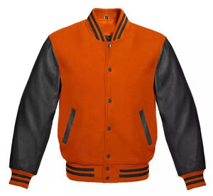 MOVA TEXTILES 2025 Chaqueta Varsity Premium para Hombre-Mangas Delanteras de Lana y Cuero Genuino en Todos los Colores - Product Image 1