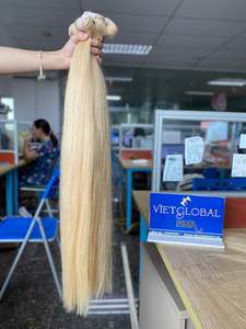 Vente chaude 3-5% Extensions de cheveux de trame droites de couleur blonde du Vietnam Cheveux humains cambodgiens vierges de qualité NTP - Product Image 5