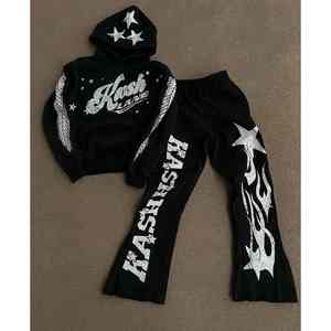 Survêtement d'hiver à capuche de luxe imprimé avec doublure en polaire, intérieur doux, coupe régulière - Product Image 2