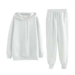 Conjunto de chándal transpirable ligero para mujer de alta calidad Pantalón de Jogger con capucha con logotipo personalizado sólido Servicio OEM - Product Image 5