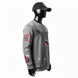 High Quality Manufacturer <b>Men's</b> Custom Printed <b>Hoodies</b> 100% Cotton Autumn Fashionable Street Wear Fleece Pullover - Product Image 3