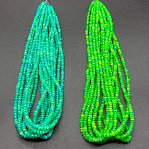 Opale éthiopienne de haute qualité 5mm perles rondelle à facettes citron vert et vert jungle pour bijoux à bricoler soi-même - Product Image 1