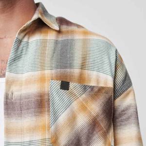 Industrie tendance 2024 haute qualité personnalisé OEM hommes 100% coton hiver bouton à manches longues décontracté flanelle chemise en gros - Product Image 6