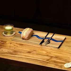 Planche à découper en bois et résine Art planche à découper lavable au lave-vaisselle légumes/fromage planche bois Logo blocs emballage monobloc - Product Image 6