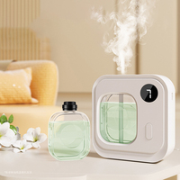 Diffuseur d'huiles essentielles sans fil 360°, mini humidificateur d'air sans eau 50 ml, diffuseur d'arômes intelligent à LED 5 vitesses