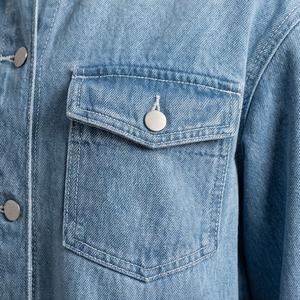 Chaqueta Vaquera Vintage de Moda Otoñal para Mujer, Chaqueta de Mezclilla con Botones de Manga Larga, Abrigo de Mezclilla Personalizado para Mujer, Ropa de Calle, Color Personalizado - Product Image 5