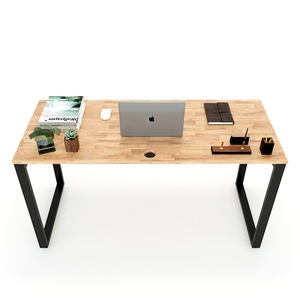 HBRT003-Minimalist Concept 140x60 Assembly <b>Desk</b> Dual Motor Rectangular Computer Table for Office or Bedroom <b>Solid</b> <b>Wood</b> - Product Image 1