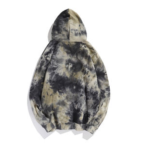 Sweat à capuche unisexe unisexe surdimensionné de grande taille en coton teinté par cravate pour hommes grande taille classique Bleach polaire 380 g/m² blanc personnalisé logo respirant - Product Image 5