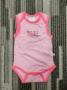 Mameluco de bebé niña de algodón 100% Premium con cierre de botón a presión - Product Image 2