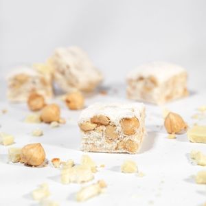 Best Seller Hazelnut Cube Turkish Delight – White Chocolate Coated, Premium Lokum, <b>Box</b> Packaging, Made in Turkey, Sweet <b>Treat</b> - Product Image 2