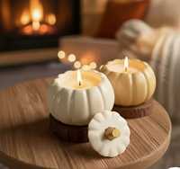 Bougie parfumée en cire de soja naturelle de qualité supérieure dans un pot en céramique avec un design de pot de citrouille pour la décoration de la maison et les cadeaux