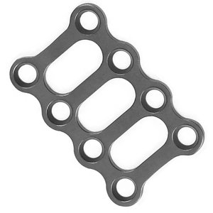 Plaques carrées micro maxillo-faciales manuelles en titane 4x4 trous Système de 1.5mm et 2.0mm Système de verrouillage de la face supérieure en acier inoxydable - Product Image 2