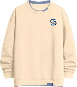 เสื้อสเวตเชิ้ตผู้หญิงโอเวอร์ไซส์ผ้าคอตตอนคอกลมเสื้อสเวตเชิ้ตผ้าคอตตอนพิมพ์ไหล่ปล่อยแบบกำหนดเอง - Product Image 5