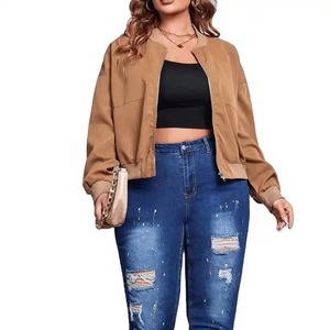 Chaquetas de bombardero de alta calidad para mujer, Material de poliéster 100%, chaquetas de mujer de manga larga ligeras de secado rápido - Product Image 4