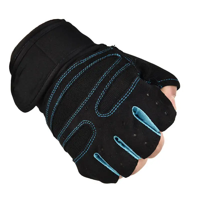 Breathable Fitness Gloves Cheap sports women half finger palm padded bike cycling gloves men