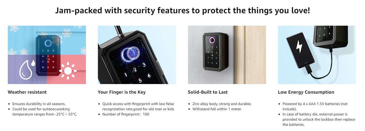 finger print safe box