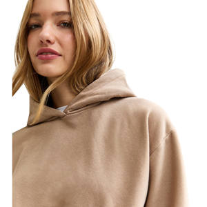 Pull-over d'hiver coupe oversize pour femme, en molleton de coton de haute qualité, coupe-vent, avec capuche et doublure unie, style streetwear – Meilleure vente - Product Image 2