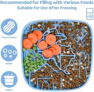 HILIM Pet calming <b>silicone</b> licking <b>mat</b> slow feeder reduces anxiety improves digestion safe dishwasher design non slip - Product Image 3