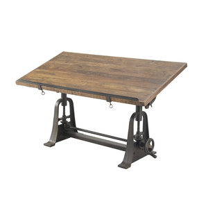 <b>Adjustable</b> Height Solid Wood Computer <b>Desk</b> DESK2-0044 Pierrepont Rectangular Writing <b>Office</b> <b>Desk</b> - Product Image 3