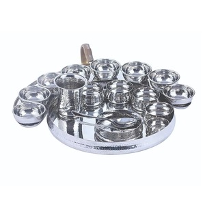 Juego Thali de 18 piezas de alta calidad, perfecto para comidas familiares, bodas, fiestas y entusiastas de la cocina india para la exportación - Product Image 3