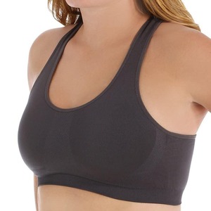 Soutien-gorge de sport respirant sans couture à soutien moyen pour femme, asymétrique à une épaule, sans manches, à bretelle unique, avec empiècements en maille pour l'entraînement - Product Image 2