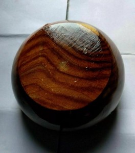 Handcrafted Rosewood Yarn Bowl with Swirl Cutout <b>Knitting</b> Crochet Holder Portable Lightweight Yarn <b>Storage</b> Bowl for Knitters - Product Image 3
