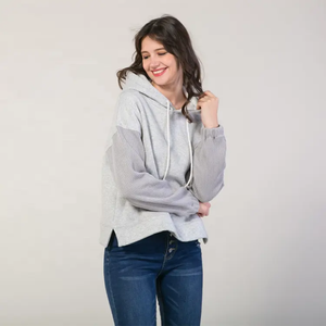 Sweat à capuche zippé tendance pour femme, 100 % coton, style zippé avec poche, anti-boulochage, pour l'hiver, imprimé, à porter au quotidien - Product Image 5