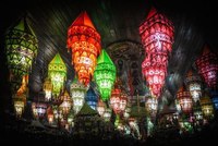 Lampes de mariage colorées faites à la main pour la décoration, Festival/Diwali/fête lanternes bohèmes lampes tentures de tente lustres de jardin