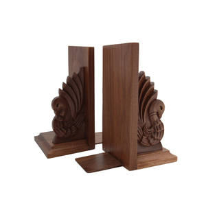 OEM personalizado moderno hogar Decoración mesa superior libro titular organizador Vintage madera recuperada sujetalibros minimalista artesanía técnicas - Product Image 1